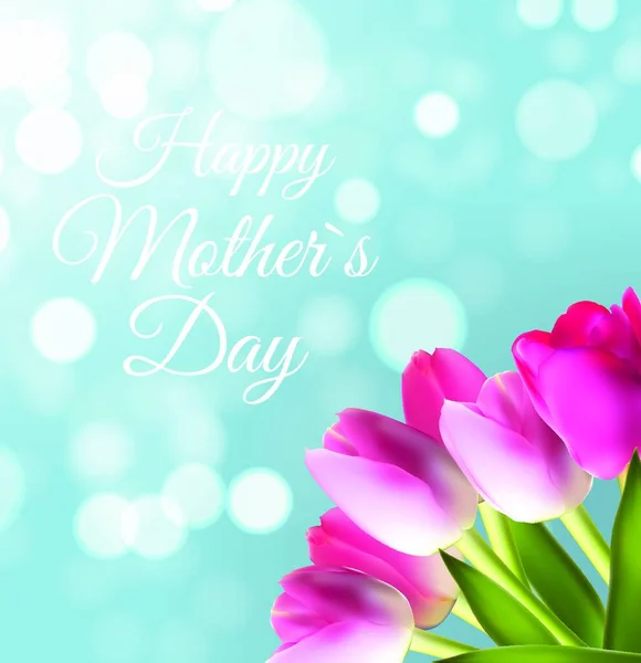 Happy Mother Day Cute Background Flowers Векторное Развитие S10 — стоковый вектор