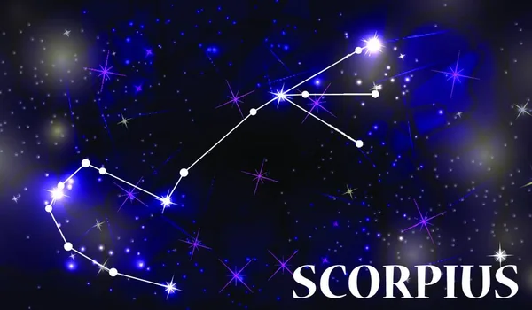 Symbool Scorpius Zodiac Teken Vector Illustratie Eps10 — Stockvector