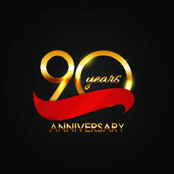 Template Logo Jaar Verjaardag Vector Illustratie Eps10 — Stockvector