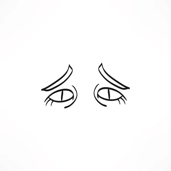 Oční Vektorový Náčrt Ikony Izolované Pozadí Ručně Kreslená Ikona Oko — Stockový vektor