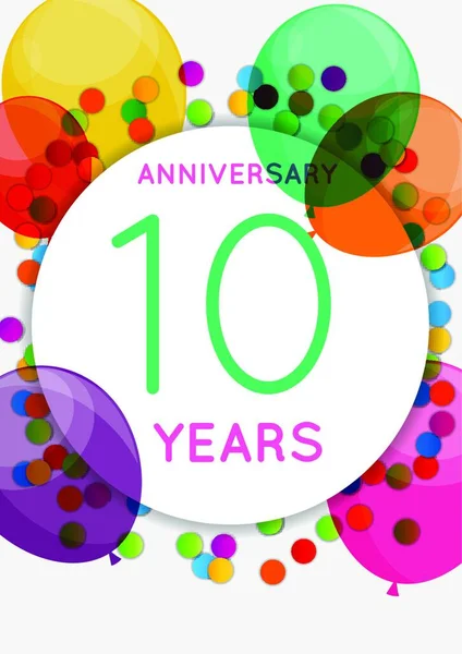 Template Years Anniversary Congratulations Üdvözlőlap Meghívó Vektor Illusztráció Eps10 — Stock Vector