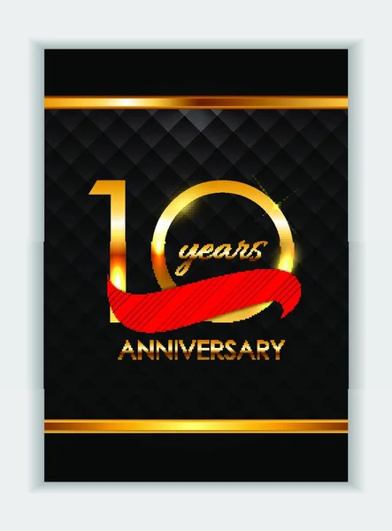 Template Years Anniversary Congratulations Vector Illustration Eps10 — Stock Vector