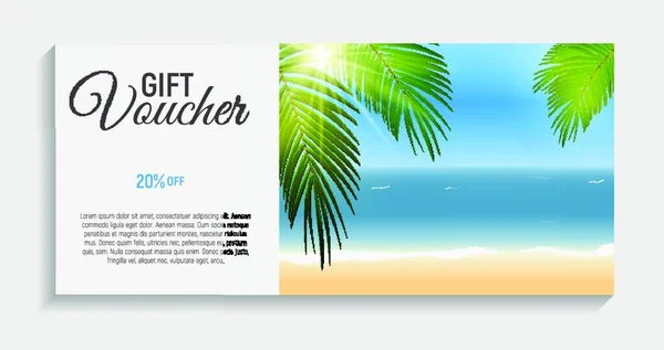 Gift Voucher Template Background Ilustração Vetorial Eps10 — Vetor de Stock