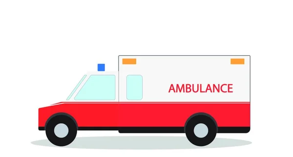 Ambulancia Emergencia Color Con Diseño Plano Sirena Ilustración Vectorial Eps10 — Archivo Imágenes Vectoriales