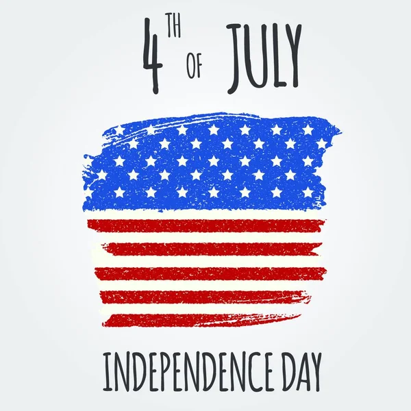 Fourth July Independence Day United States Happy Birthday America Vector — Stock Vector