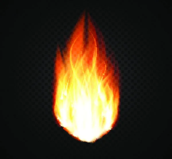 Burning Fire Special Light Effect Auf Transparentem Hintergrund Vektorillustration Eps10 — Stockvektor