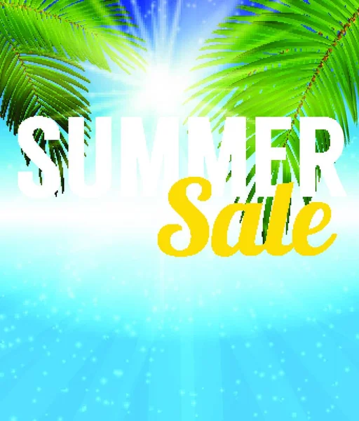 Summer Sale Banner Template Your Business Vector Illustration Eps10 — Stock Vector