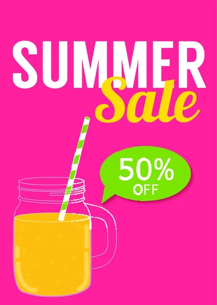 Summer Sale Banner Sjabloon Voor Bedrijf Eps10 Met Vectorillustratie — Stockvector