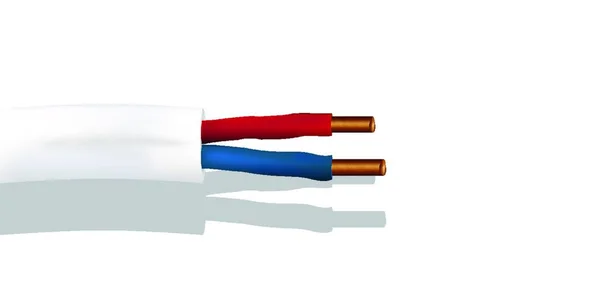 Illustration Câble Électrique Isolé Sur Fond Blanc — Image vectorielle