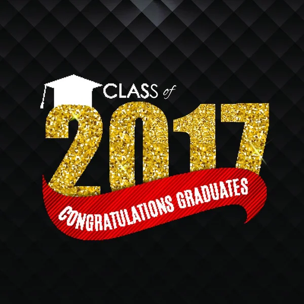 2017 Happy Graduation 2017 Class Background Vector Illustration Eps10 — 스톡 벡터