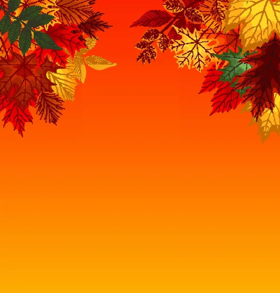 Abstract Vector Illustratie Achtergrond Met Vallende Herfstbladeren Eps10 — Stockvector