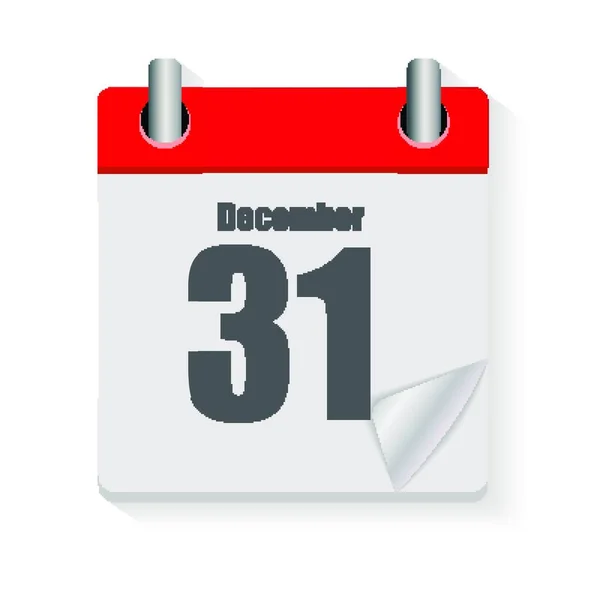 Calendario Icono Diario Plano Emblema Ilustración Vectorial Elemento Diseño Para — Vector de stock