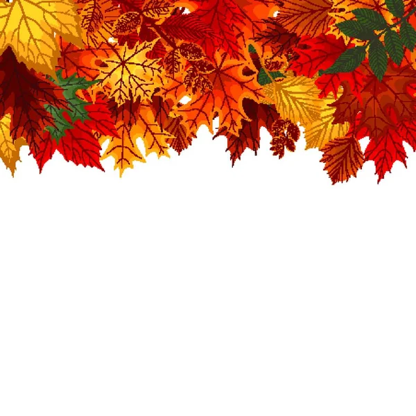 秋季落叶矢量图解背景 Eps10 — 图库矢量图片