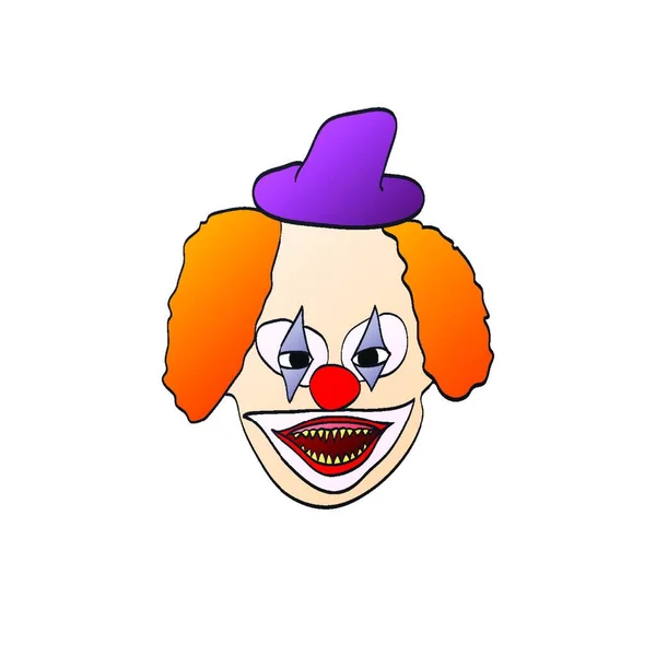 Illustratie Van Glimlachende Clown — Stockvector