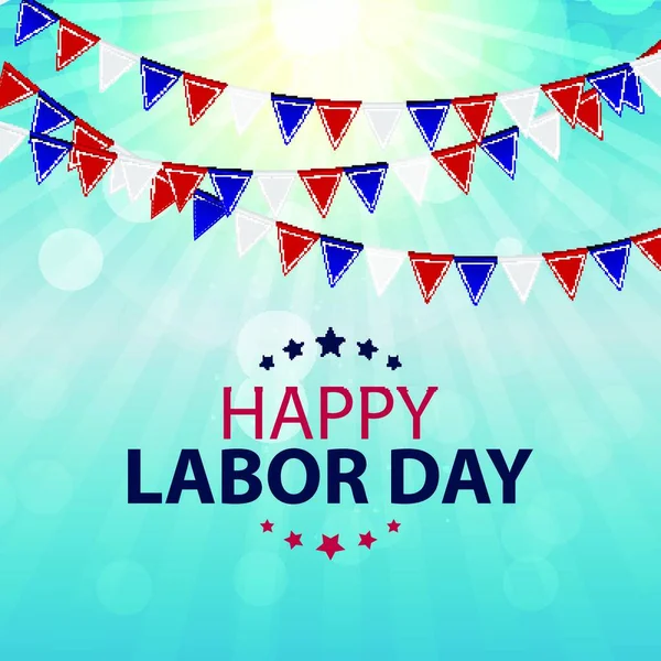 Happy Labor Day Affiche Vectorielle Illustration Eps10 — Image vectorielle