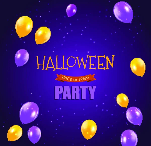 Halloween Party Bakgrund Mall Vektorillustration — Stock vektor