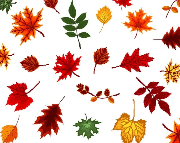 Illustration Vectorielle Abstraite Arrière Plan Avec Feuilles Automne Tombantes Pse10 — Image vectorielle