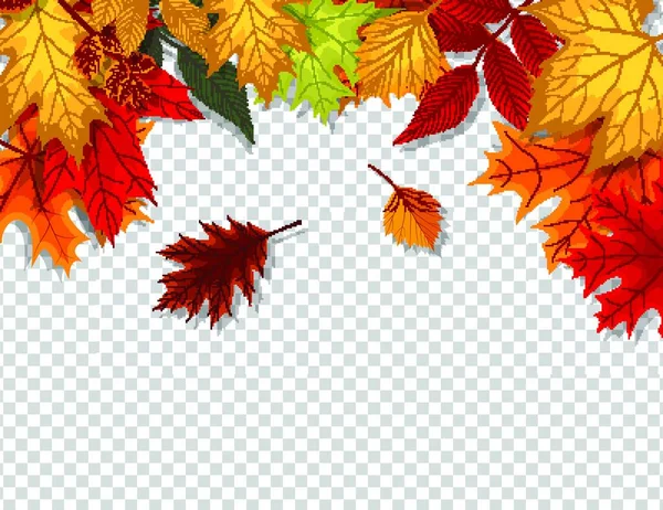 Αφηρημένη Διανυσματικά Εικονογράφηση Πτώση Φθινόπωρο Φύλλα Διαφανές Φόντο Eps10 — Διανυσματικό Αρχείο