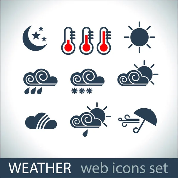 Iconos Del Tiempo Logotipos Conjunto — Vector de stock