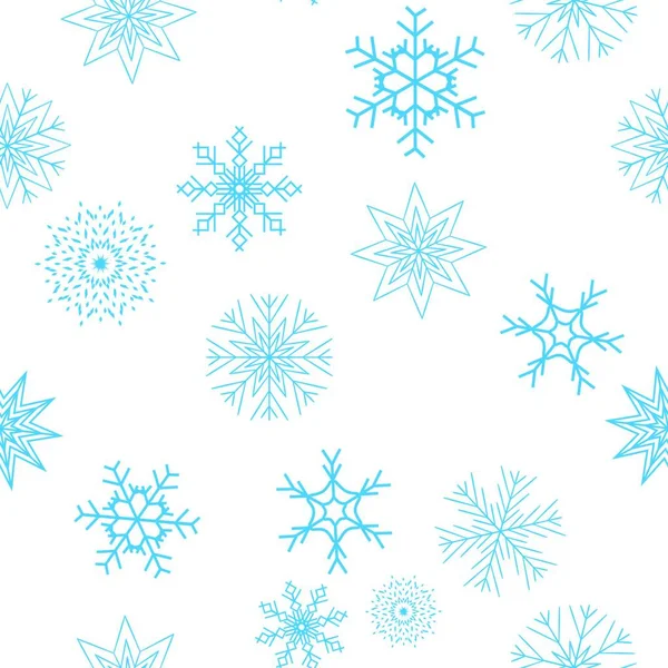 Weihnachten Schneeflocken Nahtloses Muster Hintergrund Vektorillustration Eps10 — Stockvektor