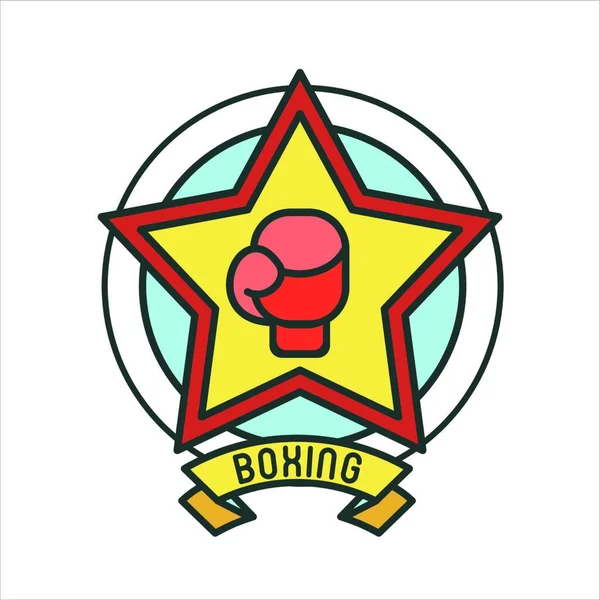 Boks Logo Vektörü Beyaz Arka Planda Izole — Stok Vektör