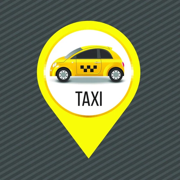Emblema Vectorial Taxi Estilo Plano Aplicación Del Icono Taxi Web — Archivo Imágenes Vectoriales