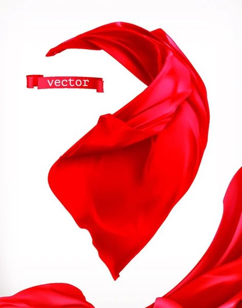 Röda Gardinen Realistisk Vektor — Stock vektor