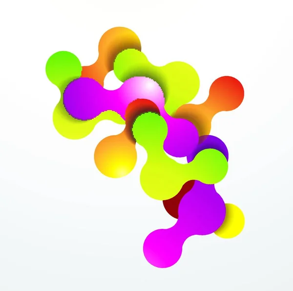 Farbige Splashe Blasen Abstrakter Form Vektorhintergrund — Stockvektor