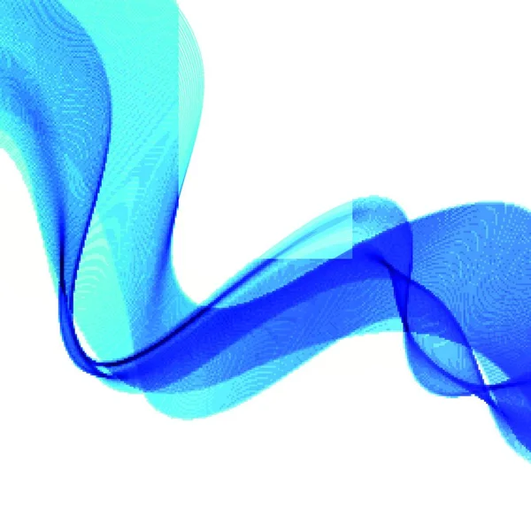 Abstract Vector Achtergrond Met Blauwe Gladde Kleurgolf Blauwe Golvende Lijnen — Stockvector
