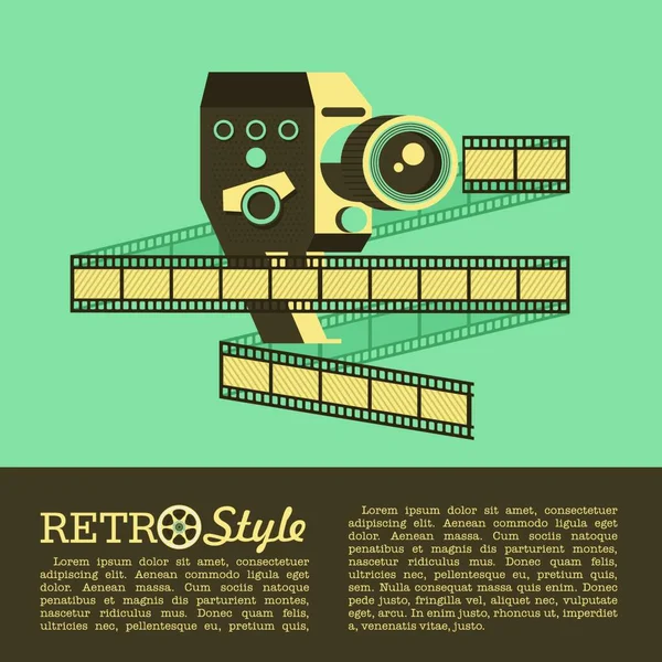 Vintage Kameras Und Film Vektorarme Logo Illustration Mit Platz Für — Stockvektor