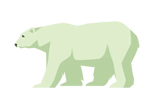 Polar White Bear Illustration Northern Animal Polar White Bear Illustration — Stock Vector