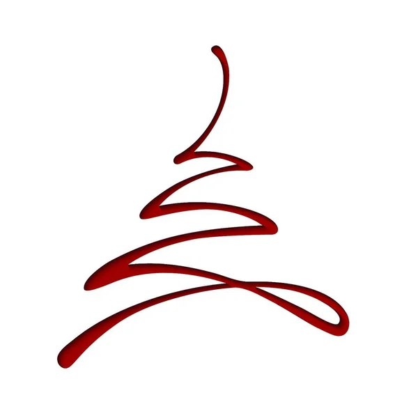 Frohe Weihnachtsbaum Grußkarte Papiergestaltung Vektorillustration Eps Frohe Weihnachtsbaum Grußkarte Papiergestaltung — Stockvektor