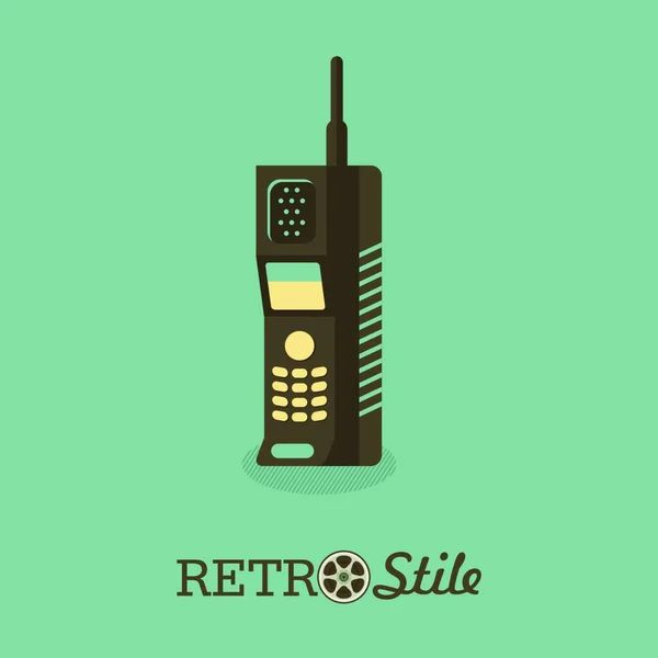 Portatile Radiotelefono Modello Obsoleto Illustrazione Vettoriale — Vettoriale Stock