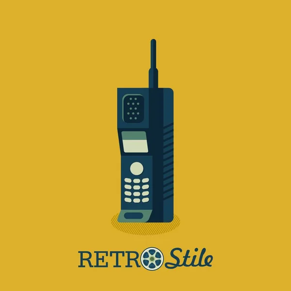 Radiotelefono Portatile Modello Obsoleto Illustrazione Vettoriale — Vettoriale Stock
