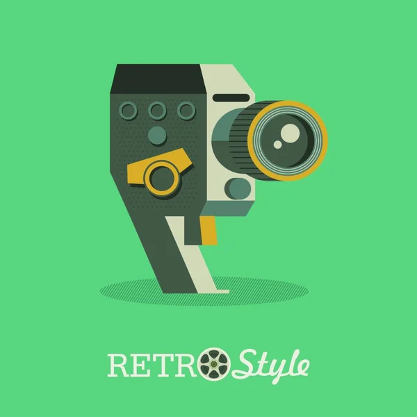 Câmera Vintage Logotipo Ícone Ilustração — Vetor de Stock