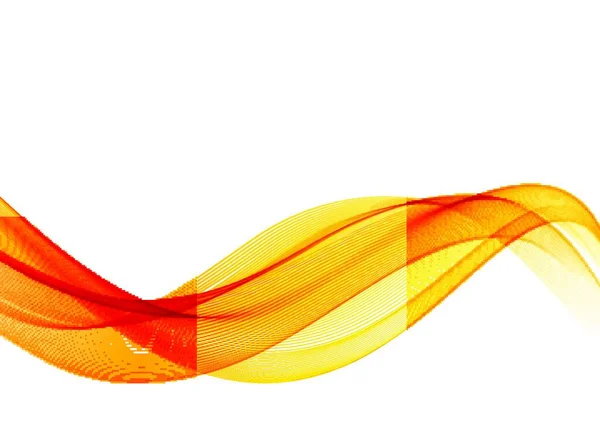 Abstract Vector Achtergrond Met Oranje Gladde Kleurgolf Kleur Golvende Lijnen — Stockvector
