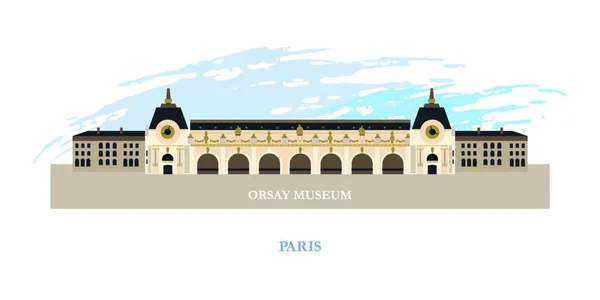 Musee Rsquo Orsay Paris Frankrike Vektorillustration — Stock vektor