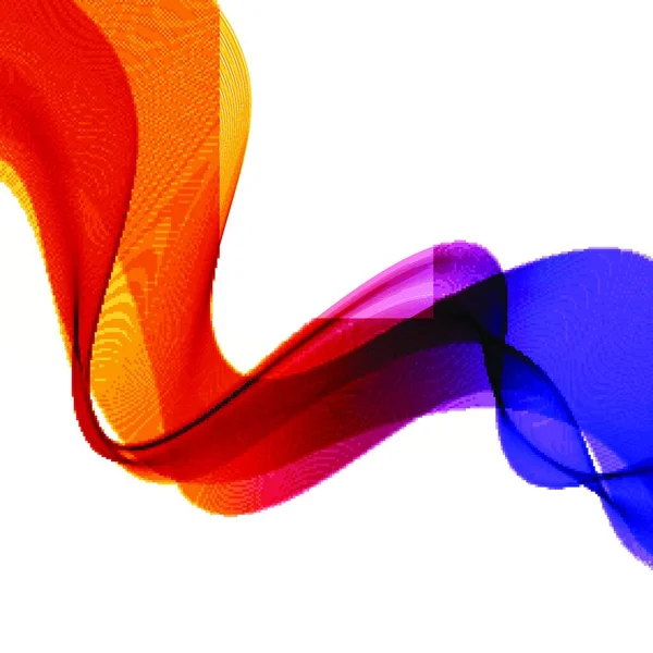 Fondo Vectorial Abstracto Con Onda Color Liso Naranja Púrpura Líneas — Vector de stock