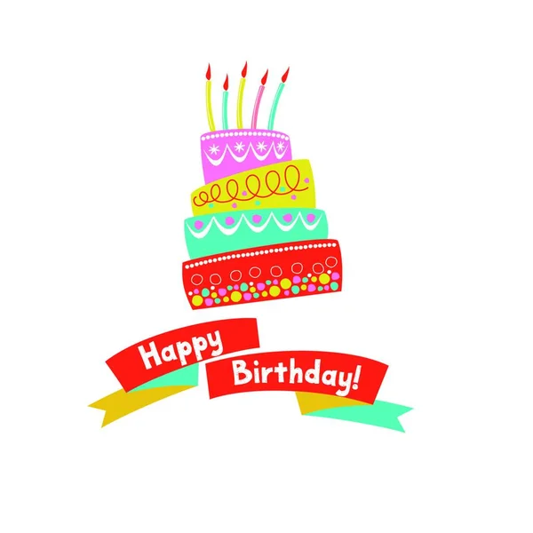 Συγχαρητήρια Για Γενέθλιά Σου Πρόσκληση Εορταστικό Πάρτι Συγχαρητήρια Για Γενέθλιά — Διανυσματικό Αρχείο