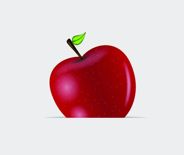 Illustration Vectorielle Savoureuse Douce Pomme — Image vectorielle