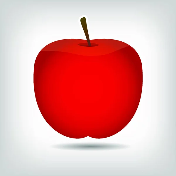 Söt Välsmakande Äpple Vektor Illustration — Stock vektor