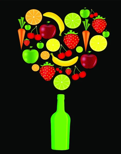 Illustration Vectorielle Des Fruits Frais — Image vectorielle