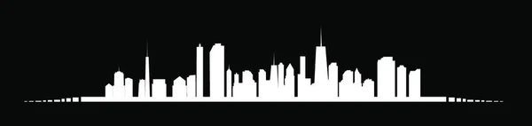 Illustration Vectorielle Silhouette Des Villes — Image vectorielle