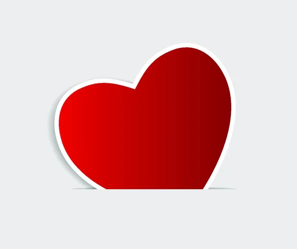 Cartão Feliz Dia Dos Namorados Com Coração Ilustração Vetorial —  Vetores de Stock