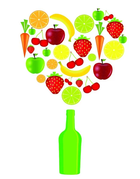 Vektorillustration Für Frische Früchte — Stockvektor
