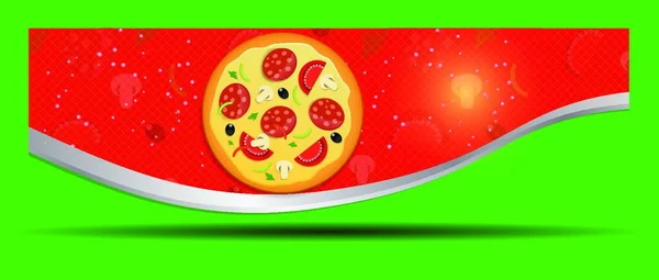Modelo Menu Pizza Ilustração Vetorial — Vetor de Stock
