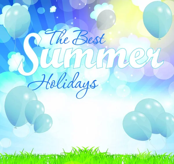 Summer Holidays Vector Background — Stock Vector