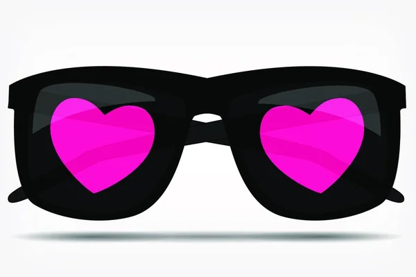 Sonnenbrille Mit Einem Herzvektor Illustration — Stockvektor