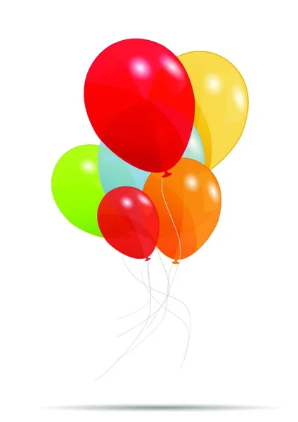带有气球矢量图解的礼券 — 图库矢量图片