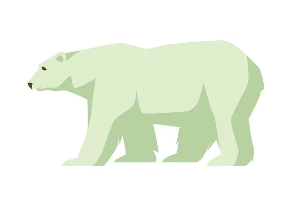 Oso Blanco Polar Ilustración Animal Del Norte Oso Blanco Polar — Vector de stock